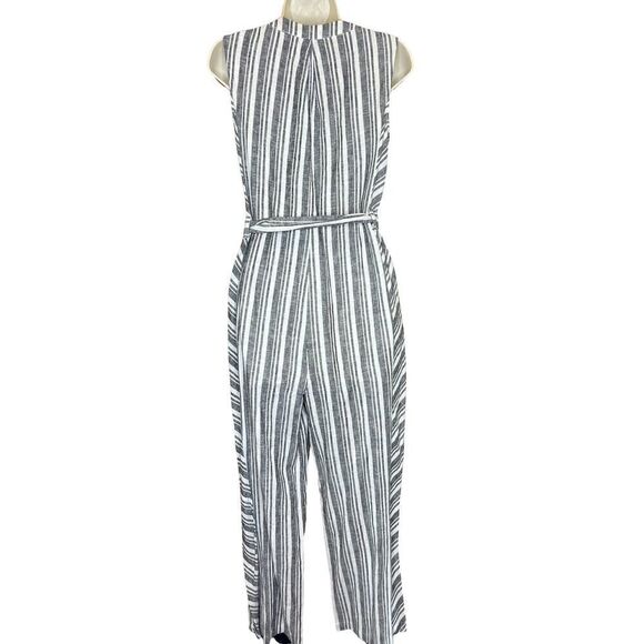 Laundry by Shelli Segal Linen Striped Sleeveless Jumpsuit NWT Size 0 - Picture 9 of 12